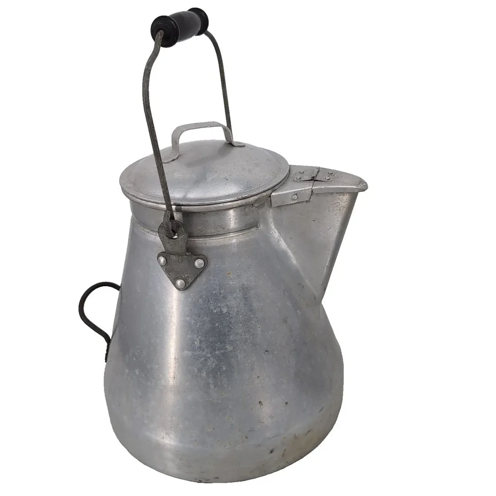 Vintage Wear-Ever No. 4711 Aluminum Coffee Pot 11 QT Farmhouse Kettle USA Made